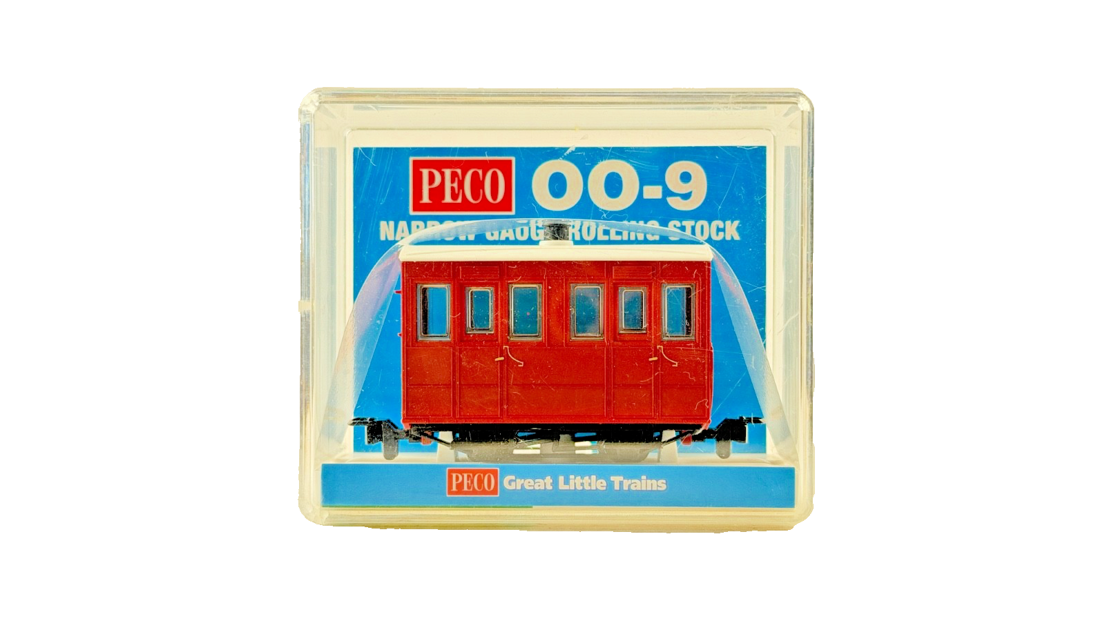 PECO OO9 SCALE - GR-500UR - GLYN VALLEY TRAMWAY 4 WHEEL ENCLOSED SIDE COACH RED