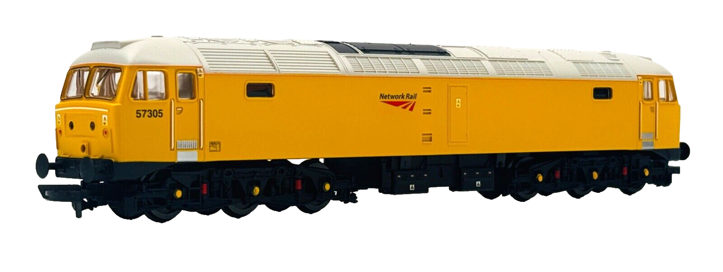 HORNBY 00 GAUGE - R30043 - CLASS 57 DIESEL 57305 NETWORK RAIL YELLOW - BOXED