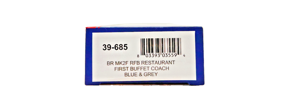 BACHMANN OO GAUGE - 39-685 - BR MK2F RFB RESTAURANT FIRST BUFFET COACH BLUE GREY