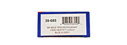 BACHMANN OO GAUGE - 39-685 - BR MK2F RFB RESTAURANT FIRST BUFFET COACH BLUE GREY