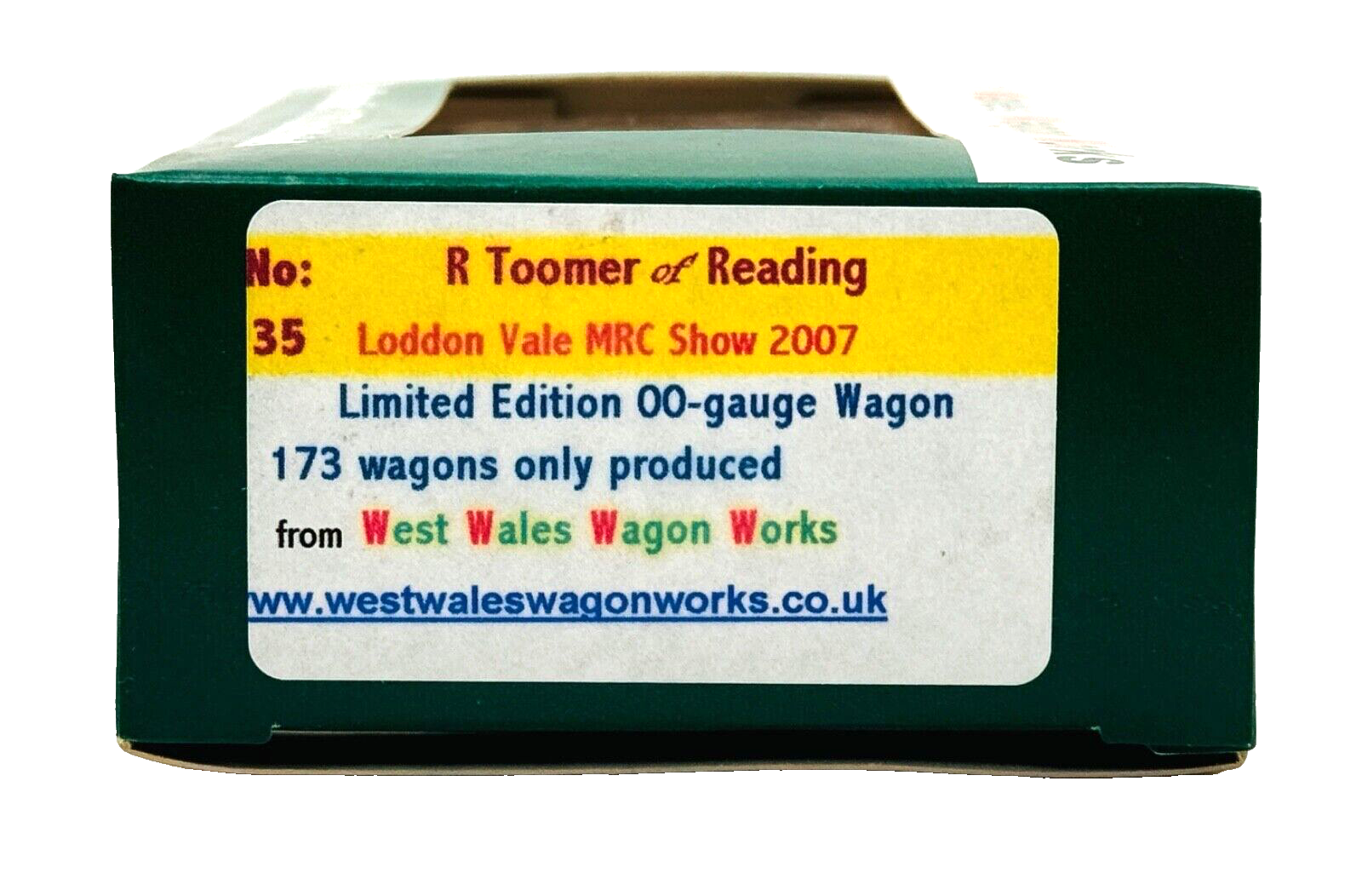 DAPOL 00 GAUGE - R TOOMER & CO READING PLANK WAGON NO.509 (LIMITED EDITION)