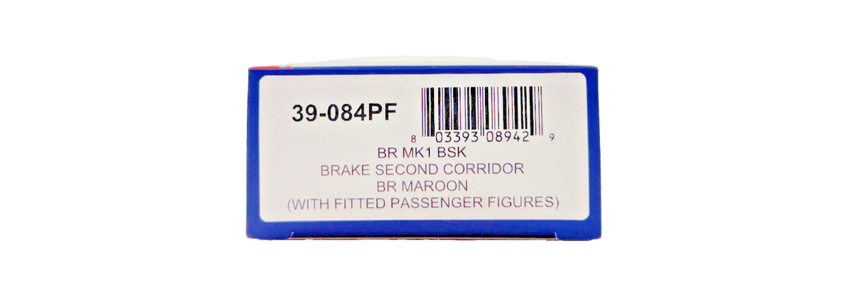 BACHMANN OO GAUGE - 39-084PF - BR MK1 BSK BRAKE SECOND MAROON PASSENGERS FITTED