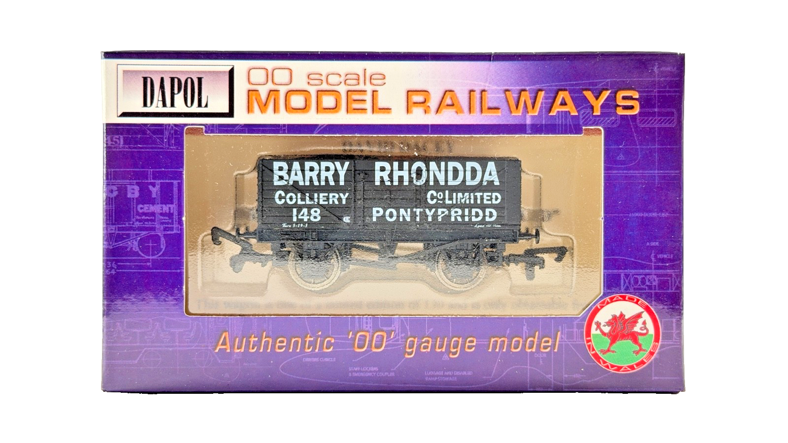 DAPOL 00 GAUGE - BARRY RHONDDA COLLIERY PONTYPRIDD WAGON 148 (LIMITED EDITION)