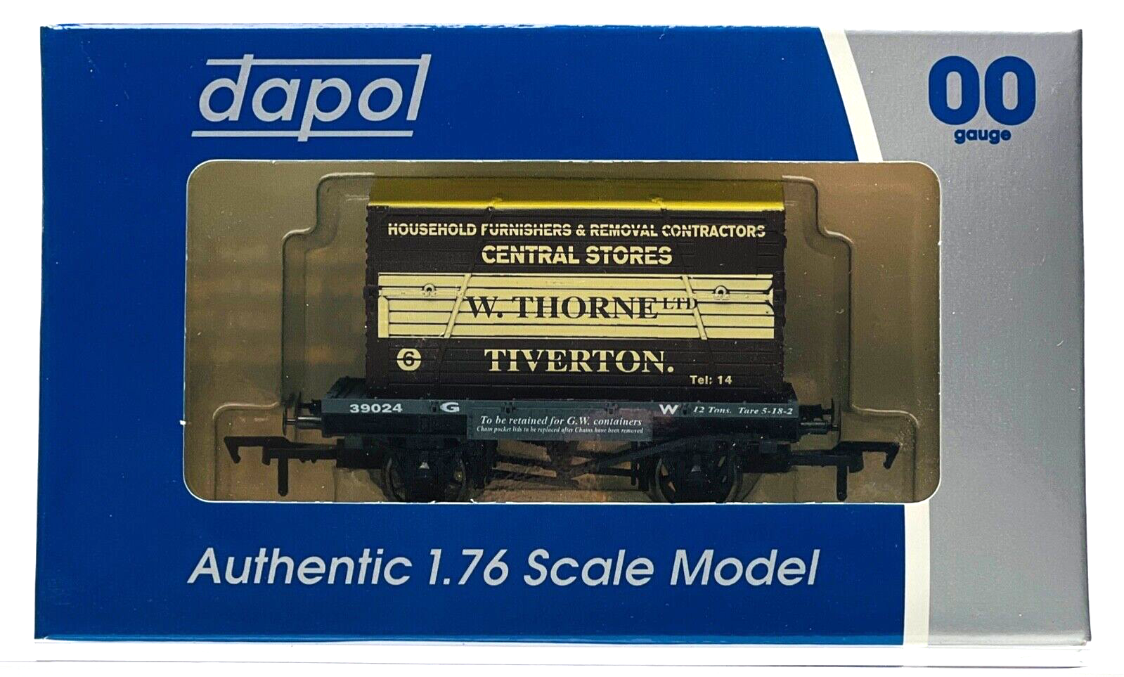 DAPOL 00 GAUGE - THORNE OF TIVERTON GWR CONFLAT WAGON (BURNHAM DMRC LTD ED)