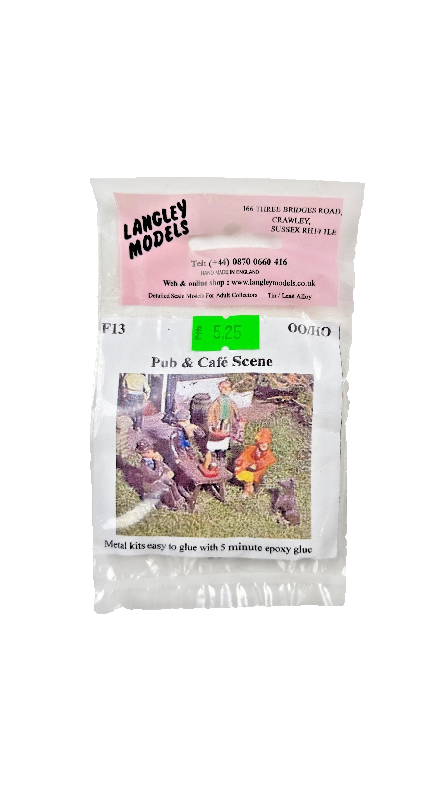 LANGLEY MODELS OO/HO SCALE - F13 - PUB & CAFE SCENE METAL KIT (TO BUILD) SEALED