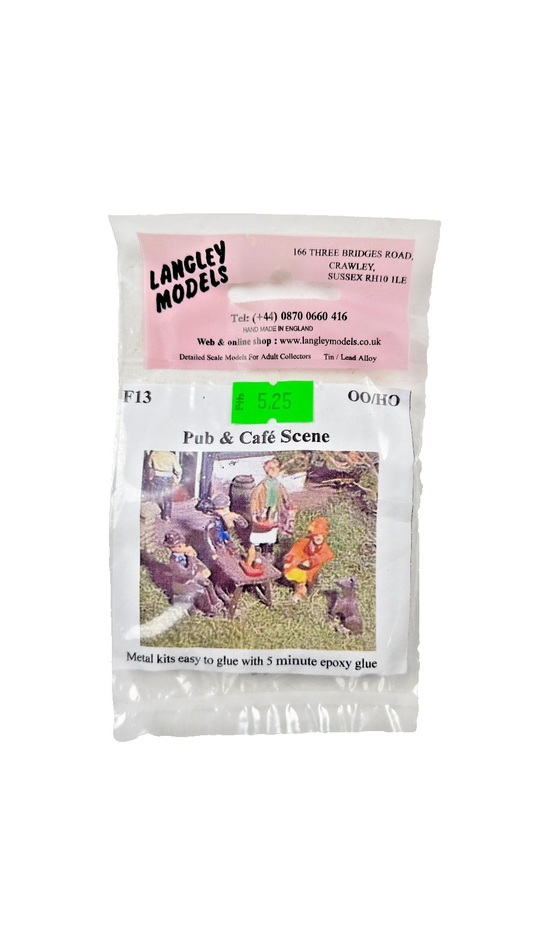 LANGLEY MODELS OO/HO SCALE - F13 - PUB & CAFE SCENE METAL KIT (TO BUILD) SEALED