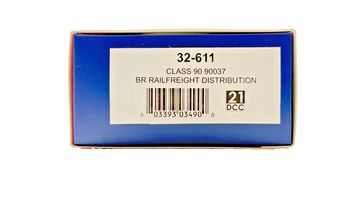 BACHMANN OO GAUGE - 32-611 - CLASS 90 LOCOMOTIVE 90037 RAILFREIGHT DISTRIBUTION