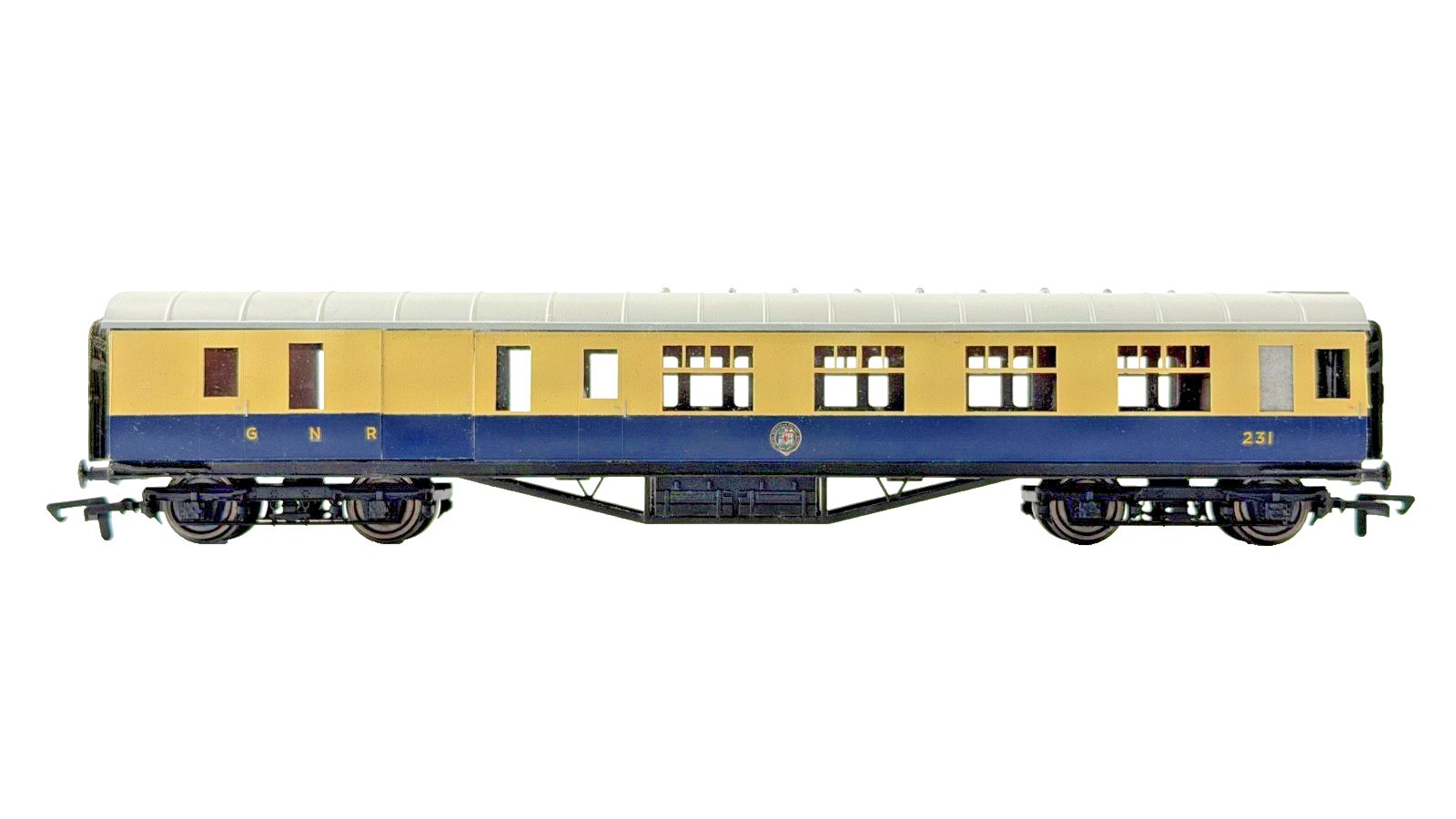 SILVER FOX MODELS OO GAUGE - GNRI NORTHERN IRISH RAIL CREAM/BLUE D5 COACH 231