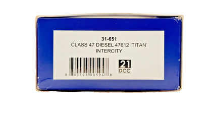 BACHMANN 00 GAUGE - 31-651 - CLASS 47 DIESEL 47612 INTERCITY TITAN DCC SOUND