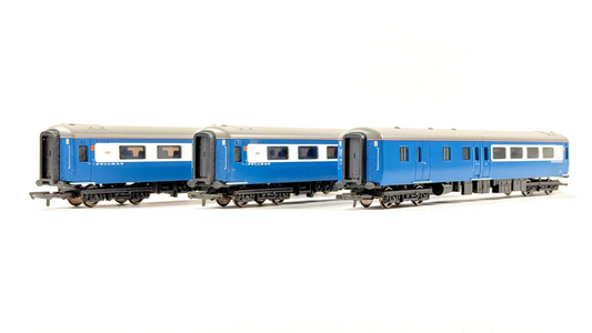 HORNBY 00 GAUGE - RAKE OF 3 BLUE PULLMAN MK2 PASSENGER COACHES UNBOXED