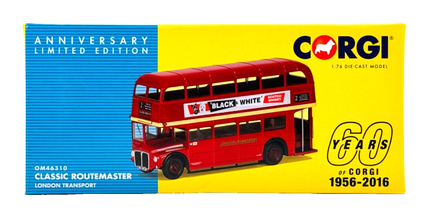 CORGI 1/76 SCALE - OM46310 - CLASSIC ROUTEMASTER 'LONDON TRANSPORT' - BOXED