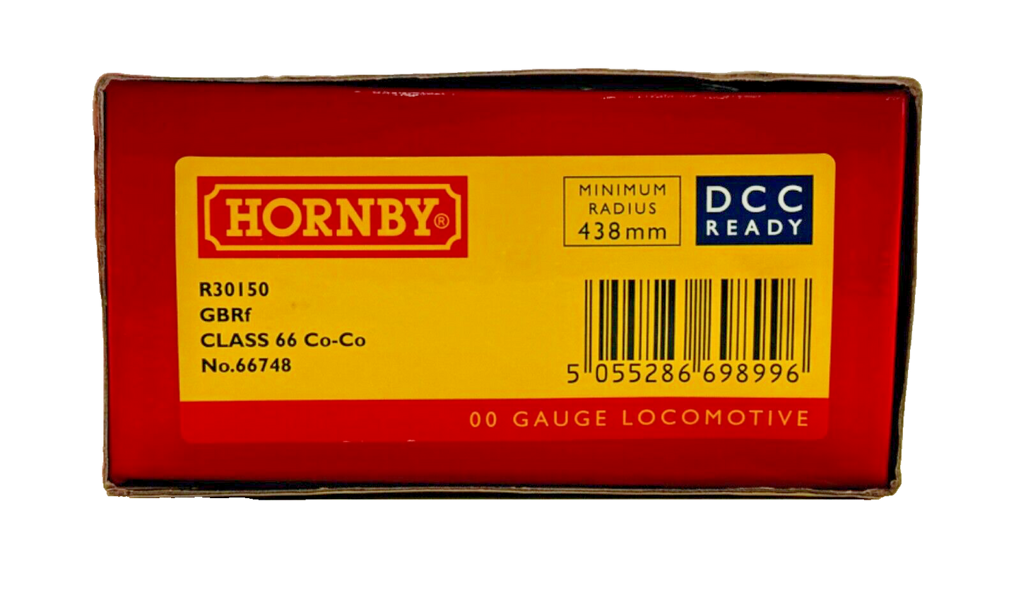 HORNBY 00 GAUGE - R30150 - CLASS 66 DIESEL 66748 GBRF GREY - BOXED