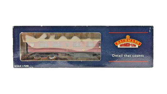 BACHMANN 00 GAUGE - 34-478 - 63FT THOMPSON 1ST CORRIDOR MAROON BR COACH BOXED