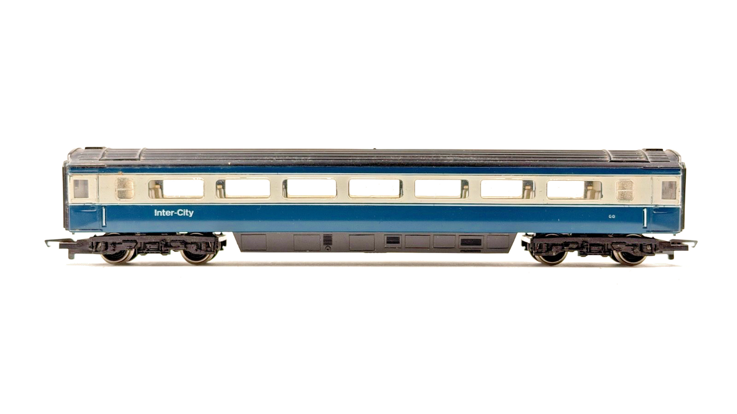 HORNBY 00 GAUGE - RAKE OF 4 INTERCITY 125 BLUE YELLOW PASSENGER COACHES UNBOXED