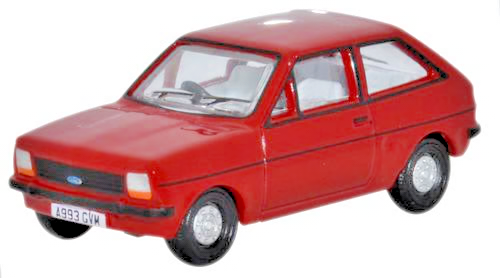 OXFORD DIECAST 1/76 SCALE - 76FF001 - VENETIAN RED FORD FIESTA MK1 - NEW