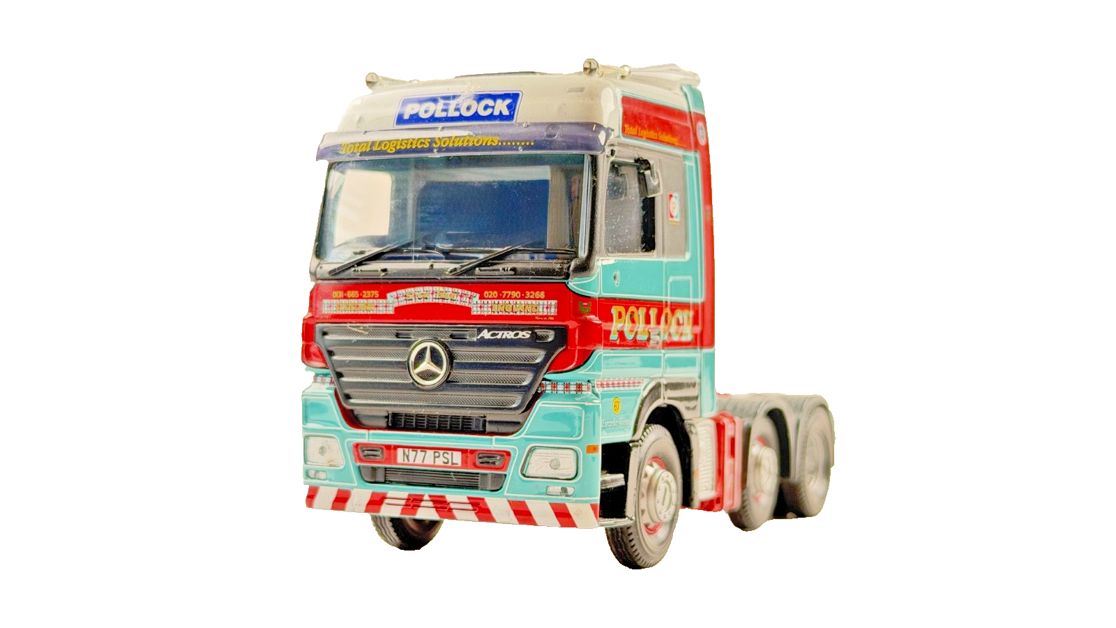 CORGI 1/50 SCALE DIECAST MERCEDES ACTROS POLLOCK LOGISTICS TRACTOR UNIT UNBOXED