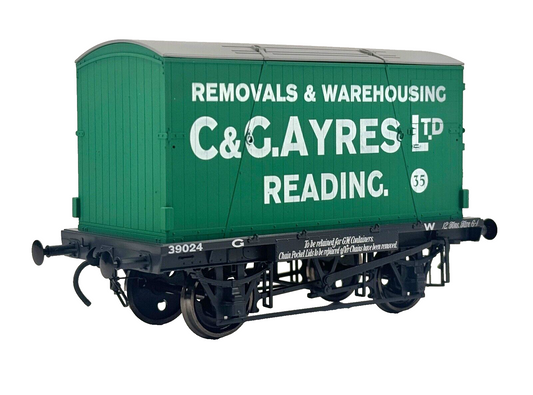 DAPOL O GAUGE - 7F-037-012 - C&G AYRES CONTAINER 1 DOOR GWR CONFLAT - BOXED