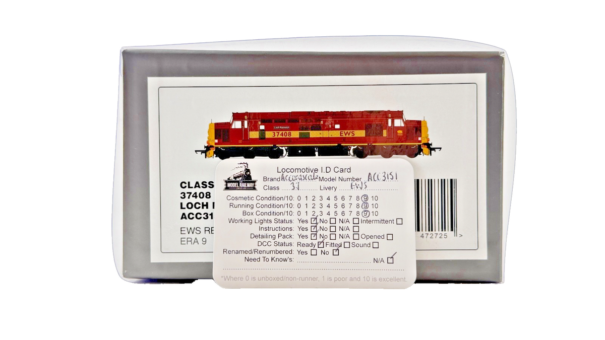 ACCURASCALE OO GAUGE - ACC3151 - CLASS 37 DIESEL 37408 EWS REVISED LOCH RANNOCH
