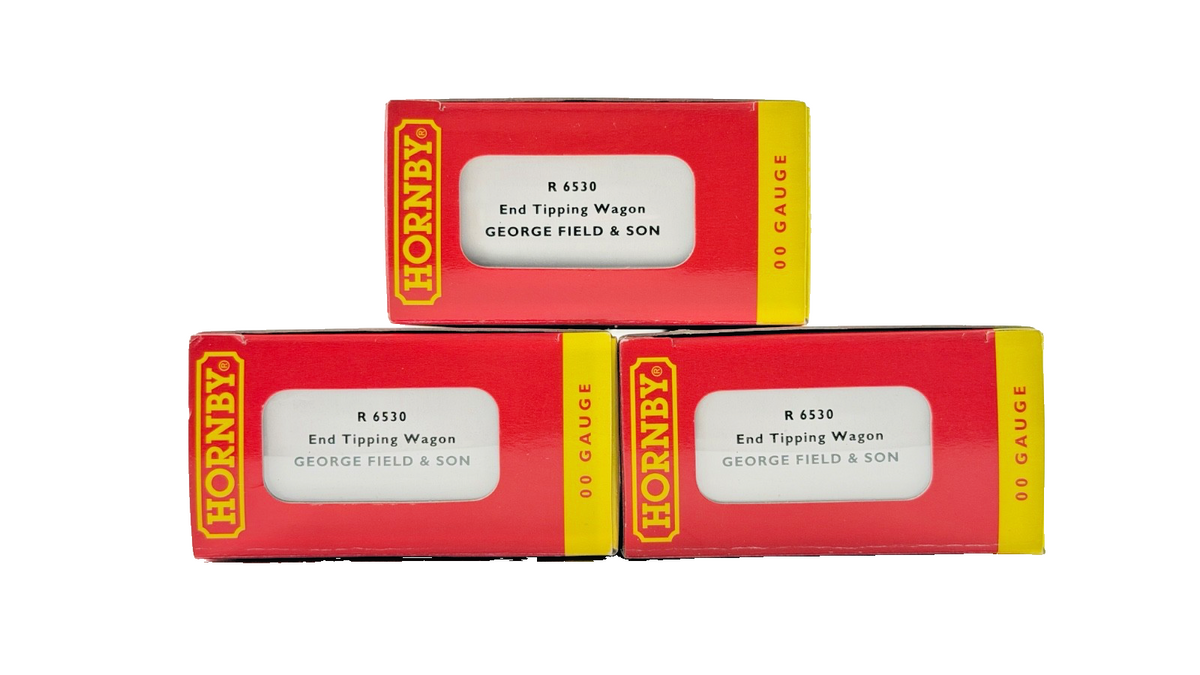 HORNBY OO GAUGE - R6530 - END TIPPING WAGON GEORGE FIELD & SON X 3 BOXED
