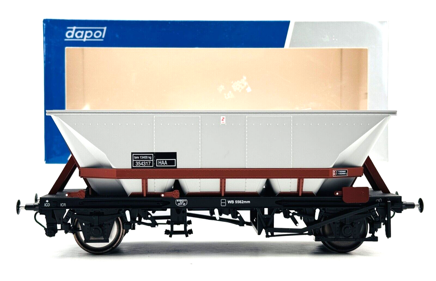 DAPOL O GAUGE - 7F-048-005 - MGR HAA COAL HOPPER WAGON (BROWN CRADLE) 354317 (P)