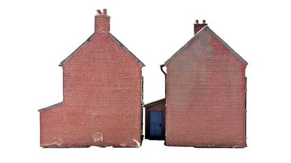 HORNBY SKALEDALE OO GAUGE - R8621/R8622 - ROW OF TWO TERRACE HOUSES - UNBOXED
