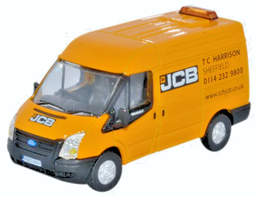 OXFORD DIECAST 1/76 SCALE - 76FT027 - FORD TRANSIT SWB MEDIUM ROOF JCB VAN - NEW