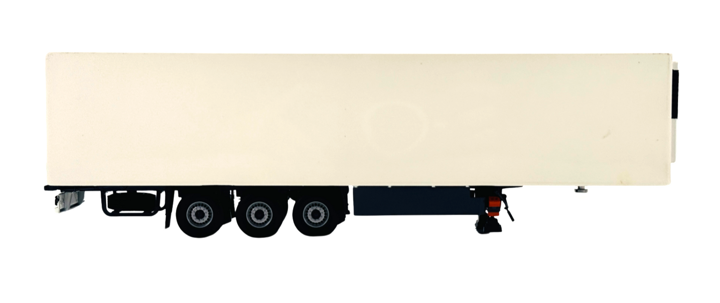 TEKNO 1/50 SCALE - 55119 - TB 0049 PLAIN WHITE REFRIGERATOR SEMI TRAILER - BOXED