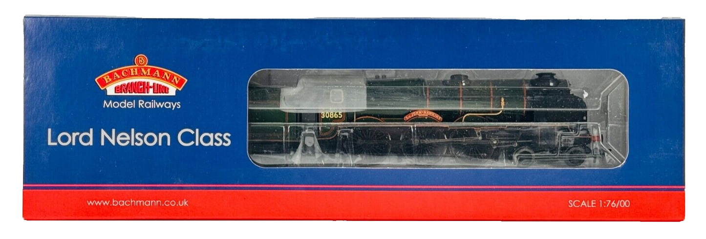 BACHMANN 00 GAUGE - 31-409 - LORD NELSON 30865 'SIR JOHN HAWKINS' BR GREEN BOXED