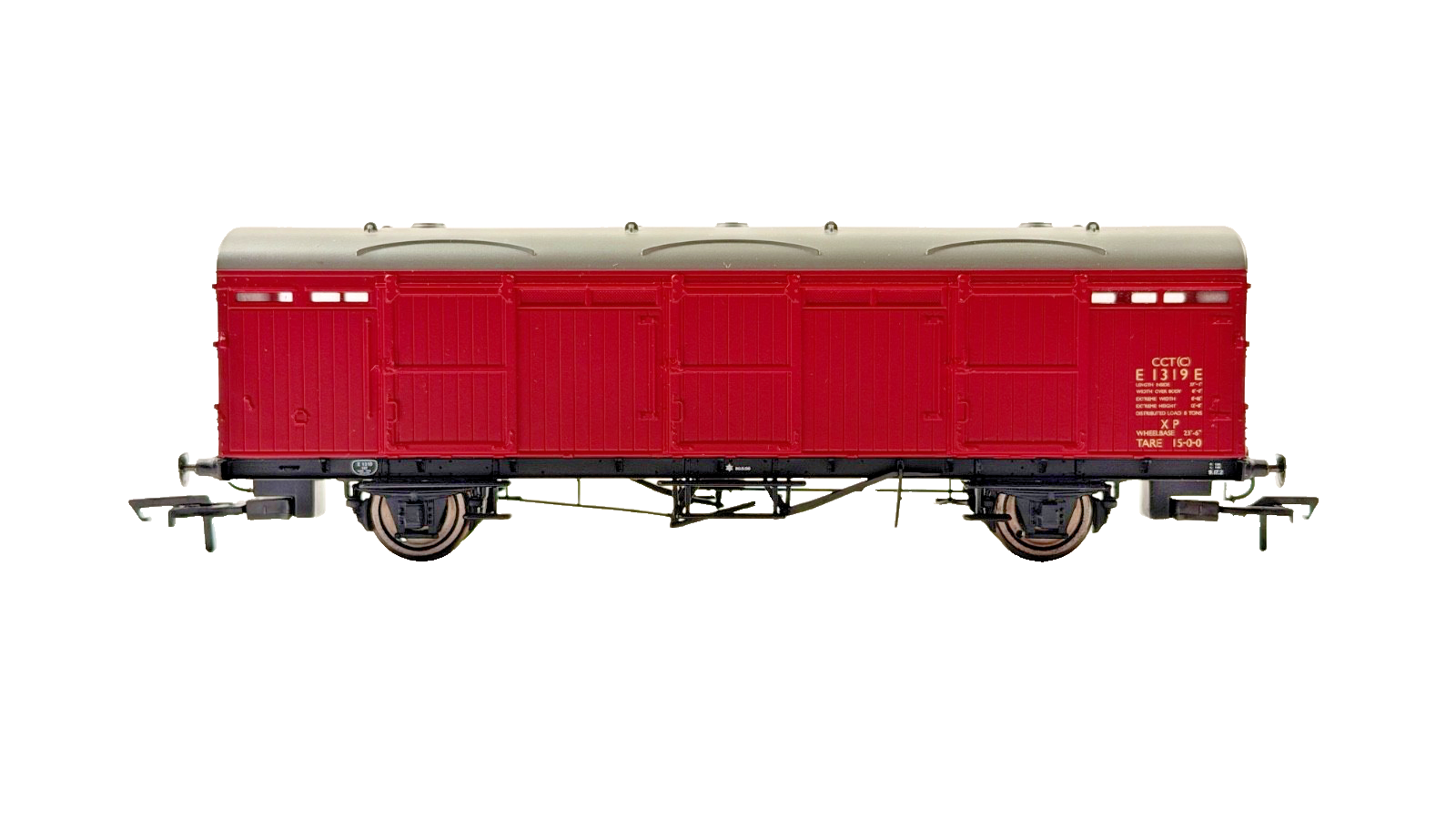 HORNBY 00 GAUGE - R6683B - BR CRIMSON EXTRA LONG CCT VAN E1319E - UNBOXED