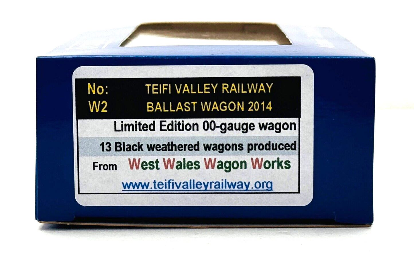 DAPOL 00 GAUGE - TEIFI VALLEY RAILWAY BALLAST WAGON BLACK (W) (LIMITED EDITION)