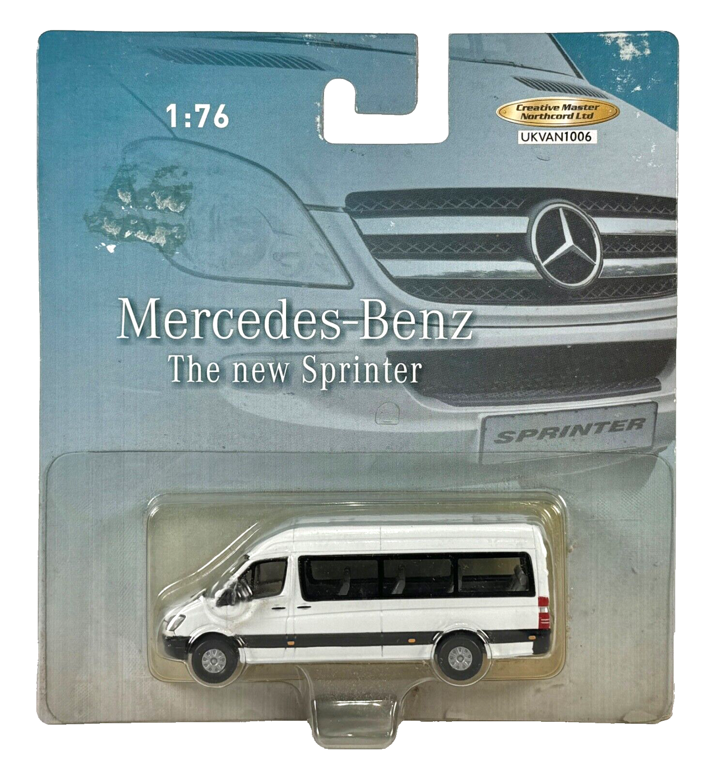 CMNL NORTHCORD 1/76 SCALE - UKVAN1006 - MERCEDES SPRINTER MINIBUS WHITE CARDED