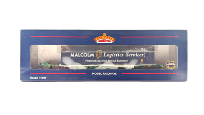 BACHMANN OO GAUGE - 37-304 - INTERMODAL BOGIE WAGONS W/45FT MALCOLM CONTAINERS