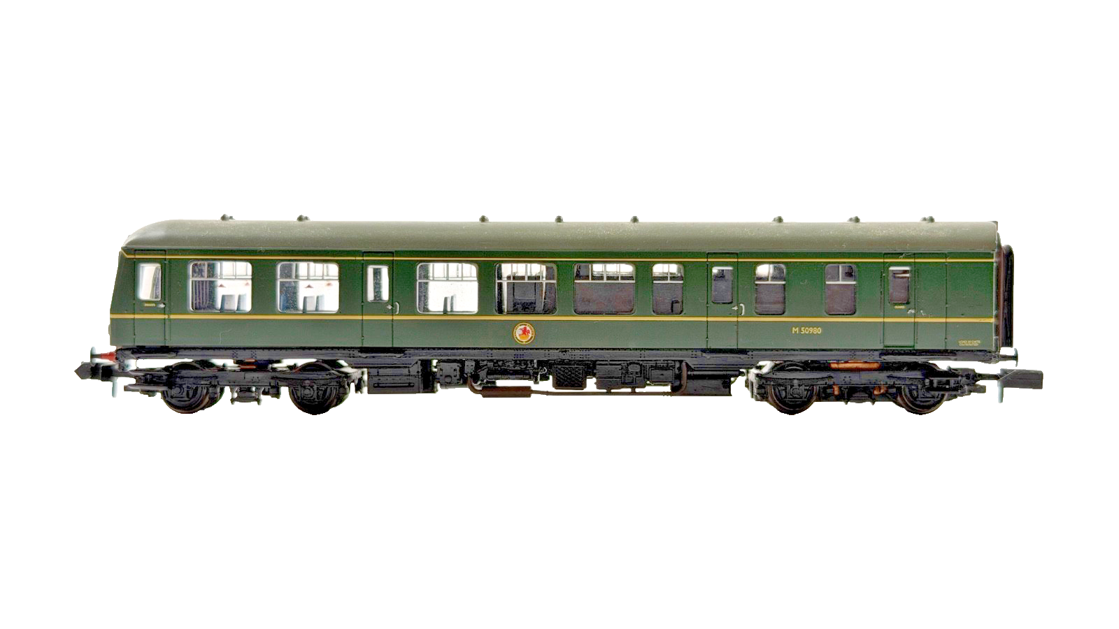 GRAHAM FARISH N GAUGE - 371-875A - CLASS 108 DMU 2 CAR BR GREEN SPEED WHISKERS