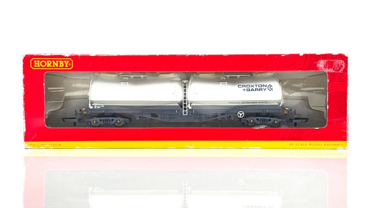 HORNBY 00 GAUGE - R6312 - JCA DEPRESSED CENTRE WAGON CROXTON & GARRY - BOXED