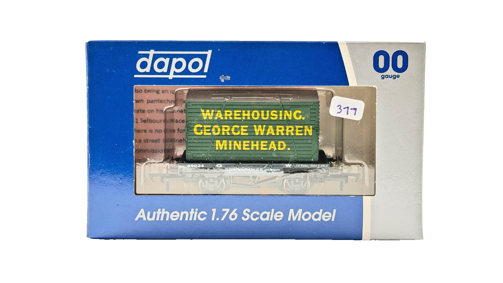 DAPOL 00 GAUGE - GEORGE WARREN MINEHEAD WAREHOUSING CONFLAT GW (LIMITED EDITION)