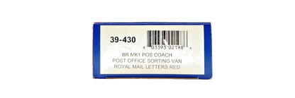 BACHMANN OO GAUGE - 39-430 - BR MK1 POS COACH POST OFFICE SORTING VAN ROYAL MAIL