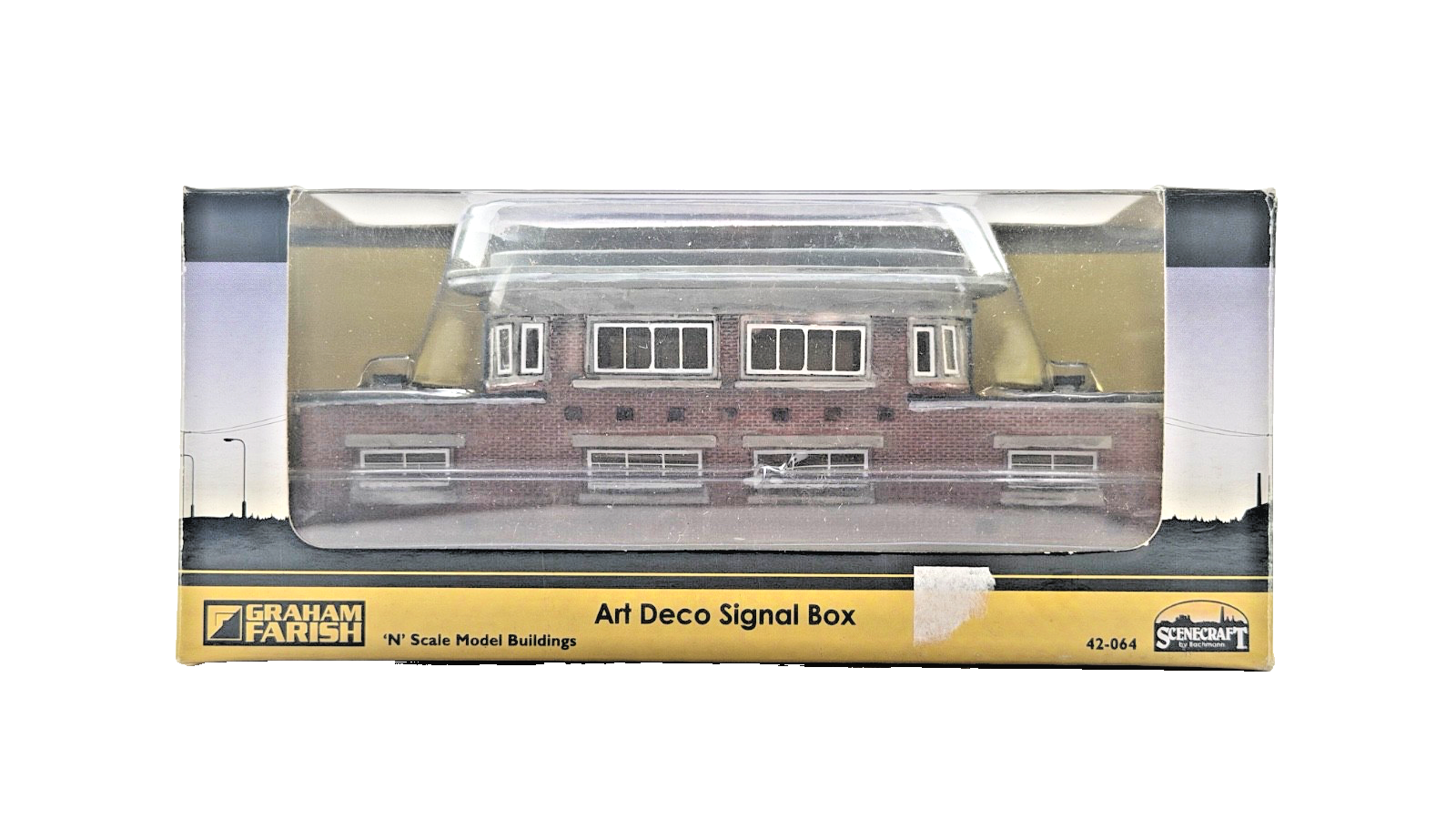 GRAHAM FARISH N GAUGE SCENECRAFT - 42-064 - ART DECO SIGNAL BOX - BOXED