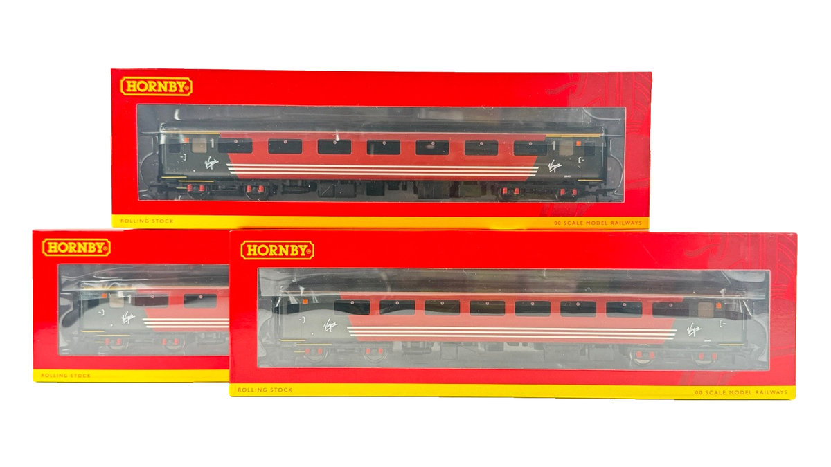 HORNBY OO GAUGE - R4943/R4944/R4944A - VIRGIN TRAINS MK2F COACHES X 3 BOXED