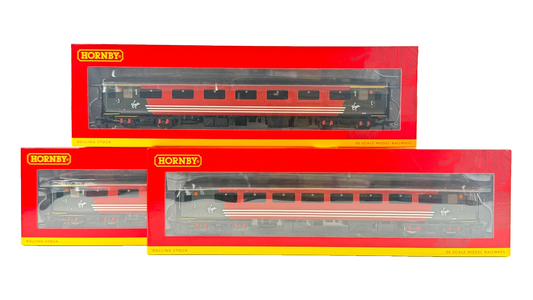 HORNBY OO GAUGE - R4943/R4944/R4944A - VIRGIN TRAINS MK2F COACHES X 3 BOXED