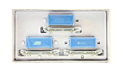 ACCURASCALE OO GAUGE - ACC2074-GYP-M - PFA CONTAINER WAGONS BRITISH GYPSUM BLUE
