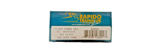 RAPIDO OO GAUGE - 910010 - 1/227 FERRY VAN NO.DB787218 S&T OLIVE ZRX