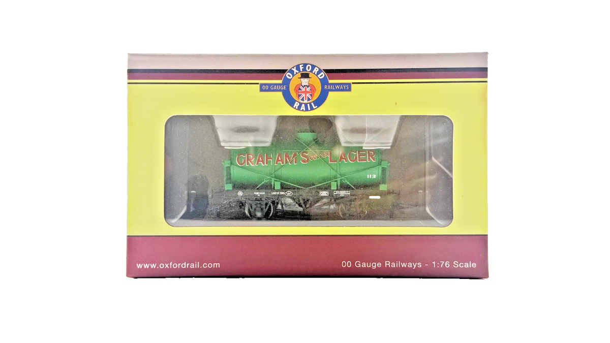 OXFORD RAIL OO GAUGE - OR76TK2006 - 12 TON TANK WAGON GRAHAM'S GOLDEN LAGER