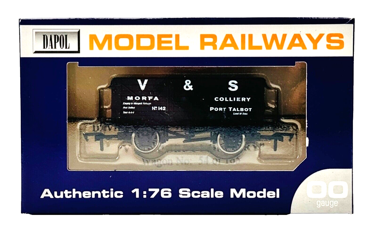 DAPOL 00 GAUGE - V&S MORFA COLLIERY PORT TALBOT WAGON NO.142 (LIMITED EDITION)