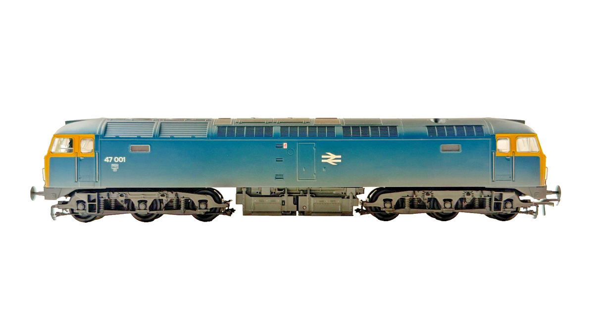 BACHMANN 00 GAUGE - 31-659 - CLASS 47 DIESEL 47001 BR BLUE (WEATHERED) BOXED