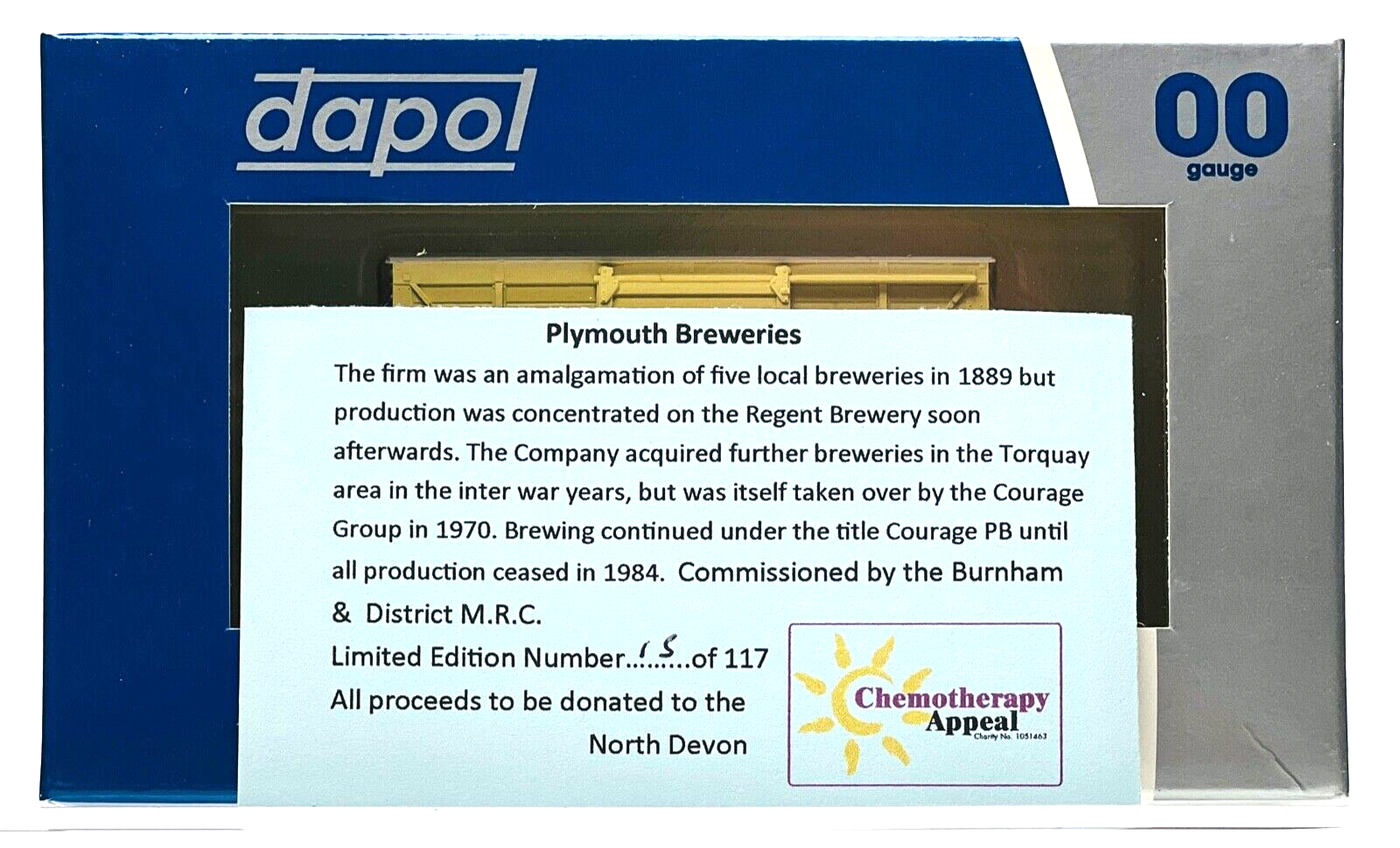 DAPOL 00 GAUGE - PLYMOUTH BREWERIES LTD REGENT BREWERY 11 (BURNHAM DMRC LTD ED)