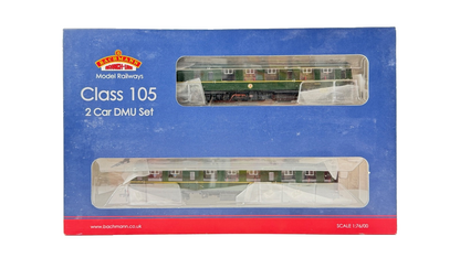 BACHMANN OO GAUGE - 31-326 - CLASS 105 TWO CAR DMU BR GREEN WITH SPEED WHISKERS