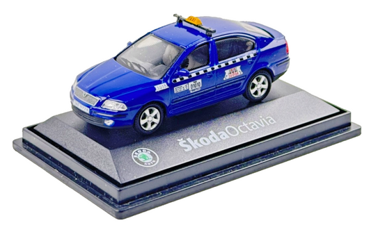 ABREX 1/72 SCALE - SKODA OCTAVIA BLUE SALOON TAXI - BOXED