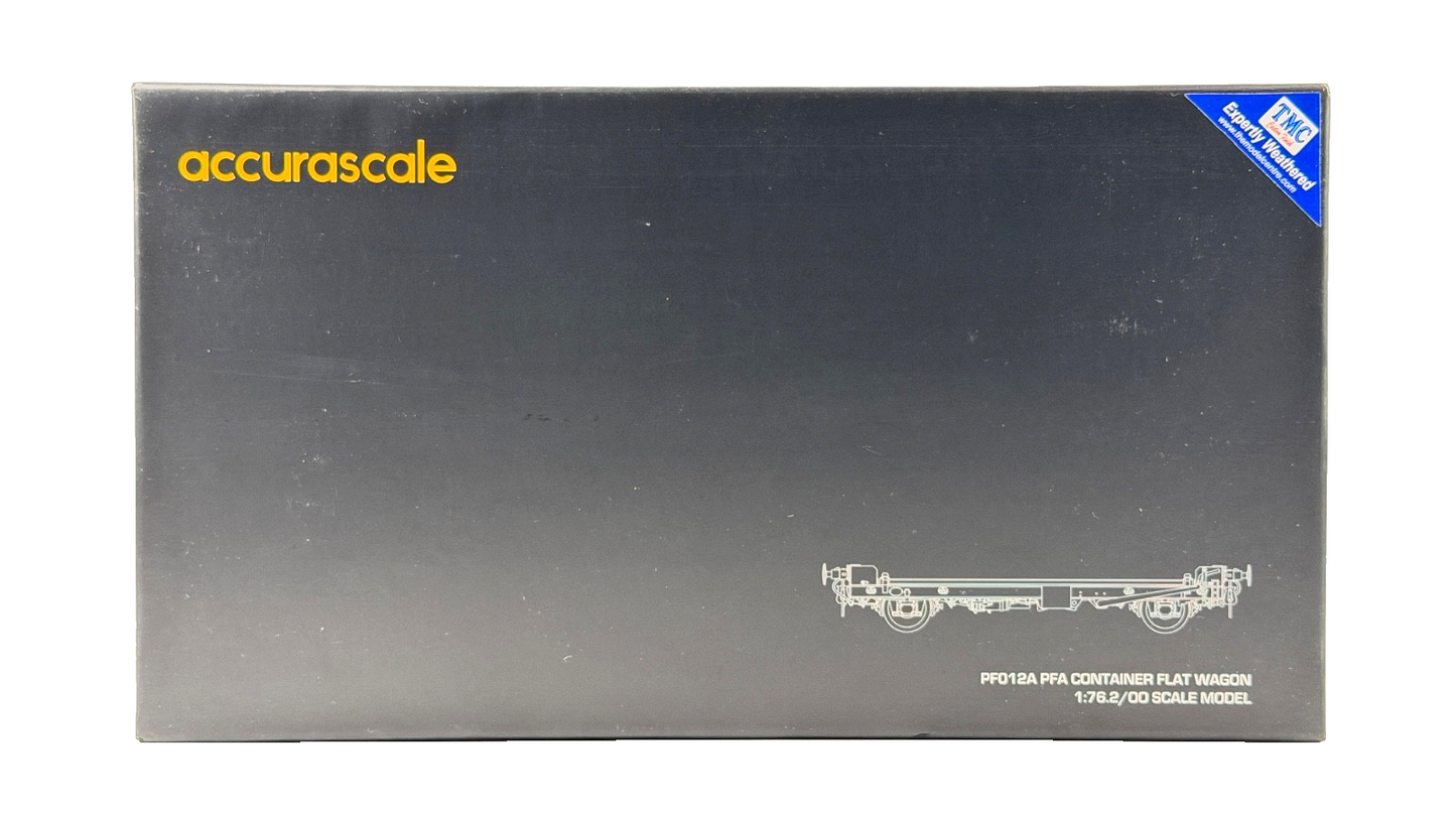 ACCURASCALE OO GAUGE - ACC2075-GYP-U - PFA CONTAINER WAGONS GYPSUM TMC WEATHERED