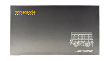 ACCURASCALE OO GAUGE - ACC2056 - SR TADPOLE BR DEPARTMENTAL BANANA VAN TRIPLE