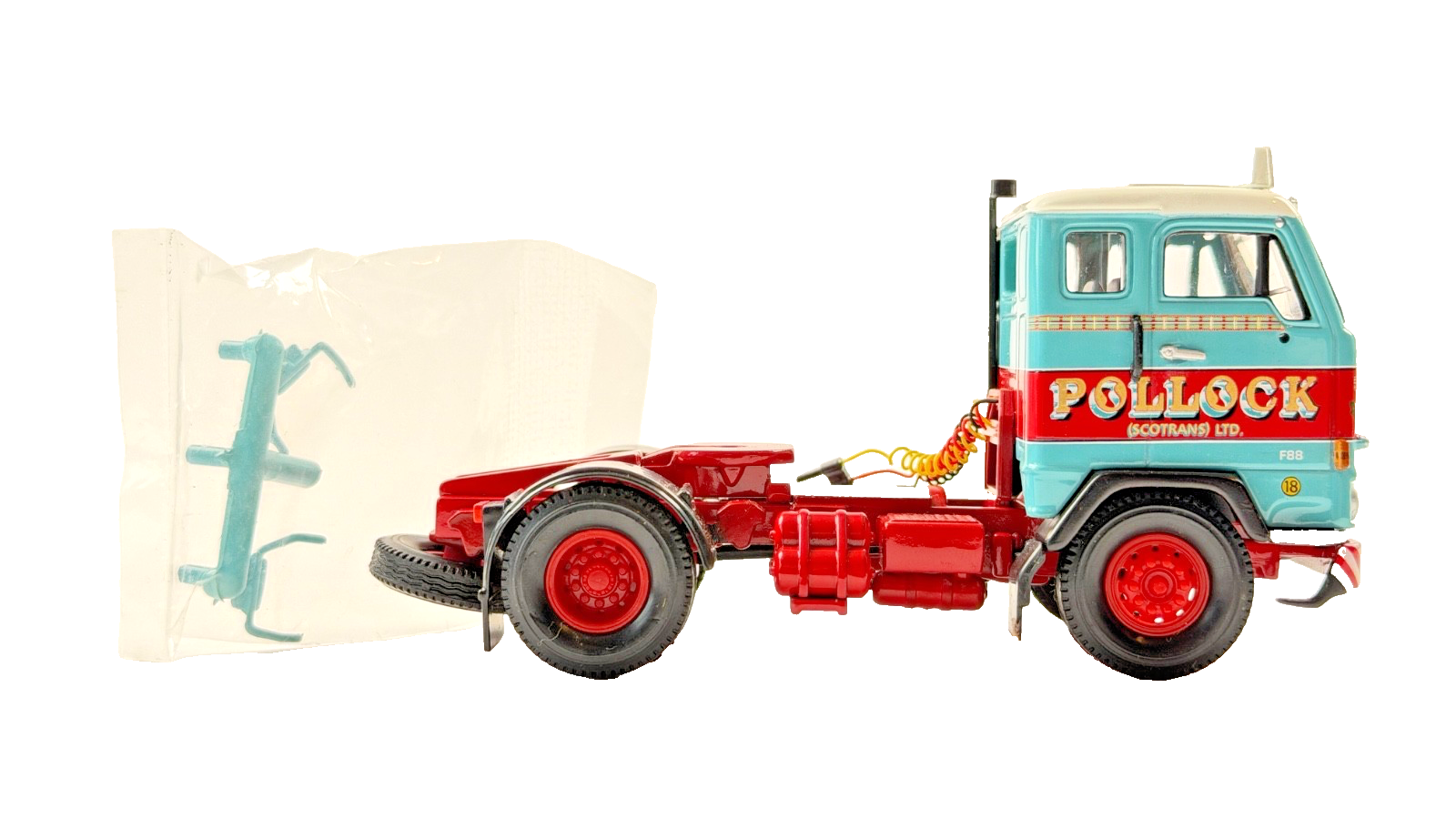 CORGI 1/50 SCALE CC13107 POLLOCK SCOTRANS VOLVO F88 4X2 TRACTOR UNIT (BLUE)